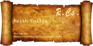 Reith Csilla névjegykártya